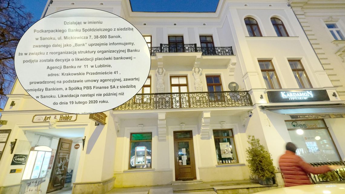 Podkarpacki Bank Spółdzielczy ma kłopoty finansowe. Zlikwidowany zostanie jego lubelski oddział
