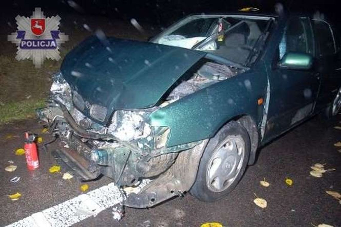 Podkrasne: Kompletnie pijany kierowca wjechał w opla