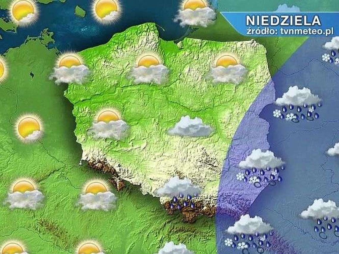 Pogoda na niedzielę. Będzie chłodniej, może padać śnieg z deszczem 