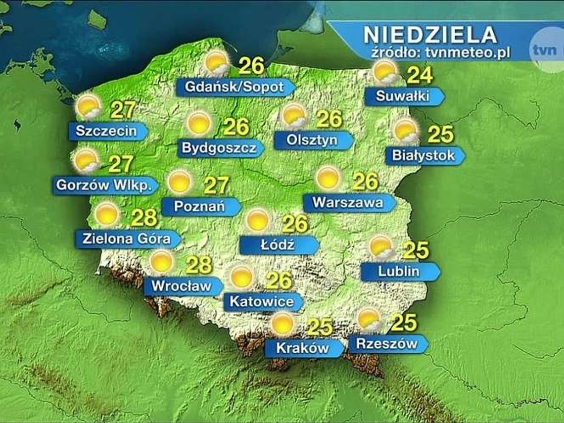 Pogoda na niedzielę: Będzie słonecznie