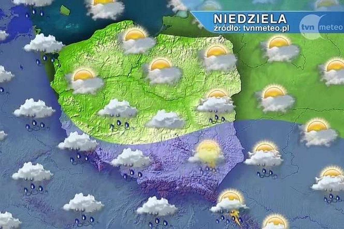 Pogoda na niedzielę. Ciepło, ale deszczowo