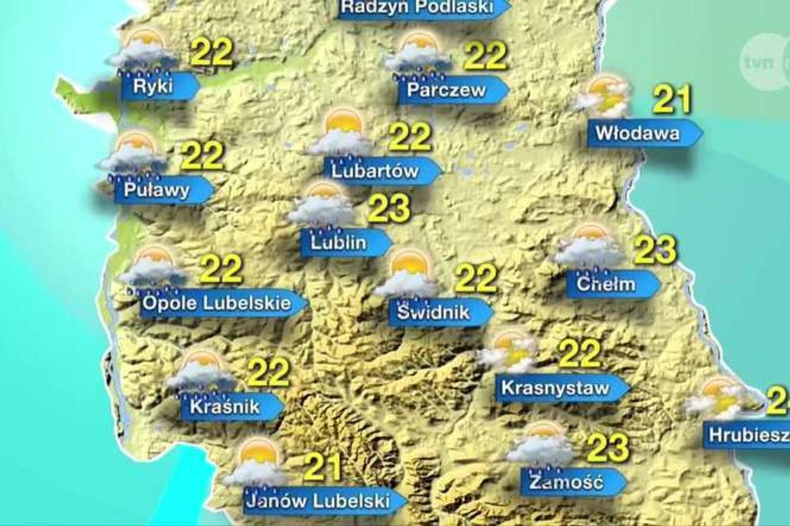 Pogoda na poniedziałek w Lublinie i woj. lubelskim Pogoda na poniedziałek w Lublinie i woj. lubelskim
