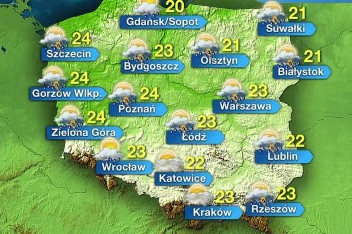 Pogoda w czwartek w Lublinie. Uwaga na burze, może padać grad Pogoda w czwartek w Lublinie. Uwaga na burze, może padać grad