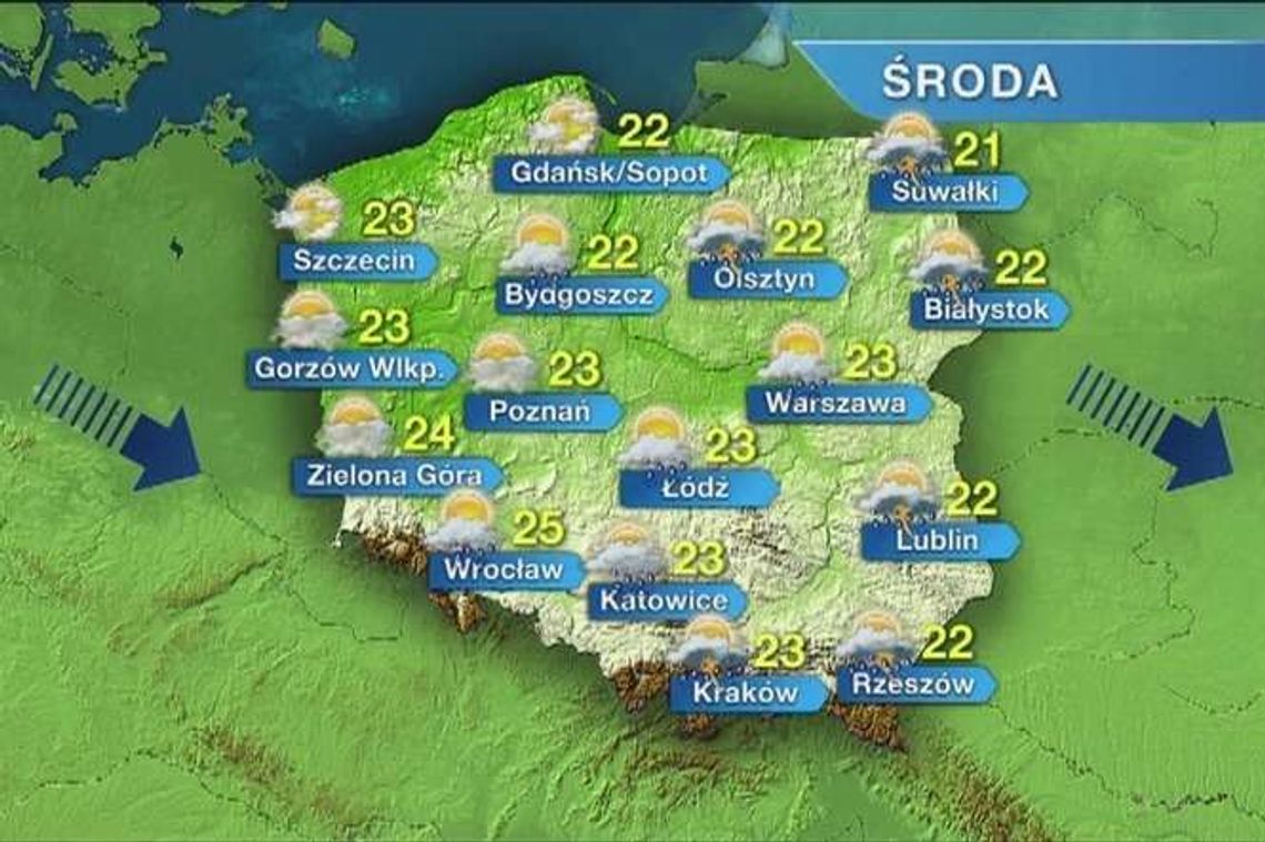 Pogoda. W środę możliwe burze, w weekend znowu upały