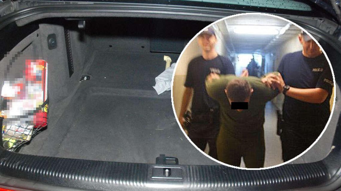 Policjanci zajrzeli do bagażnika. 28-latek miał powody, żeby się tam ukryć [wideo]