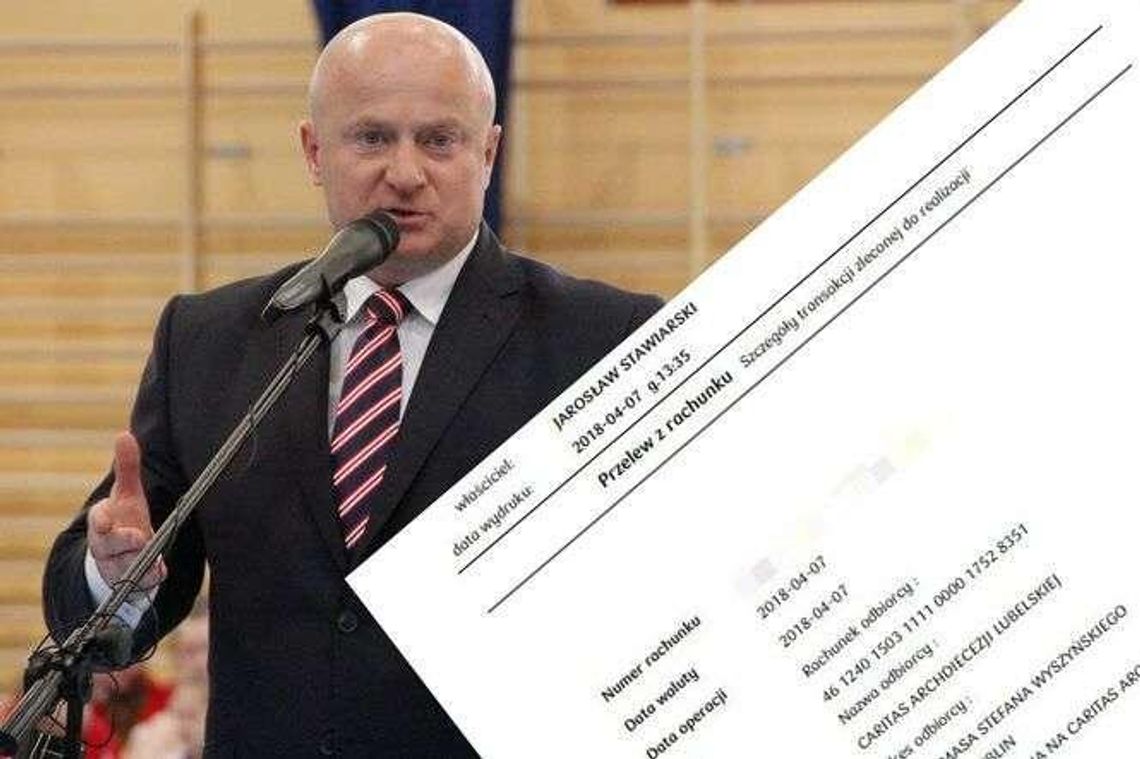 Polityk PiS z woj. lubelskiego posłuchał prezesa. Nagroda już przelana na Caritas