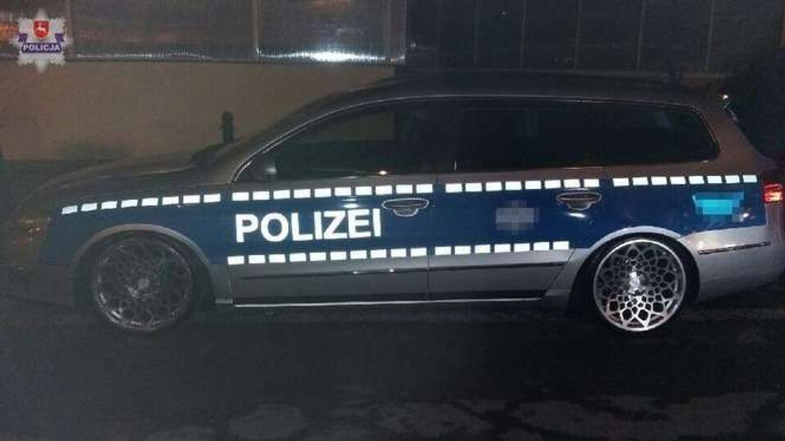 POLIZEI w Lublinie. 33-latek jeździł własnym "radiowozem"