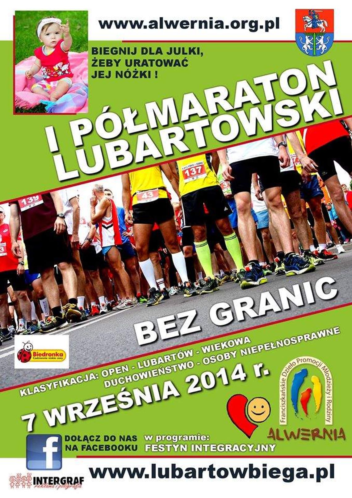 Półmaraton "Bez granic": Pobiegnij dla Julki, uratuj jej nóżki Półmaraton "Bez granic": Pobiegnij dla Julki, uratuj jej nóżki