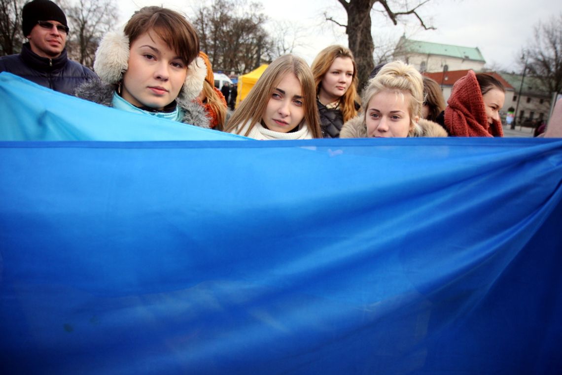 \"Polska, Ukraina, Europa jedyna\". Ukraińska manifestacja w Lublinie (wideo, zdjęcia) \"Polska, Ukraina, Europa jedyna\". Ukraińska manifestacja w Lublinie (wideo, zdjęcia)