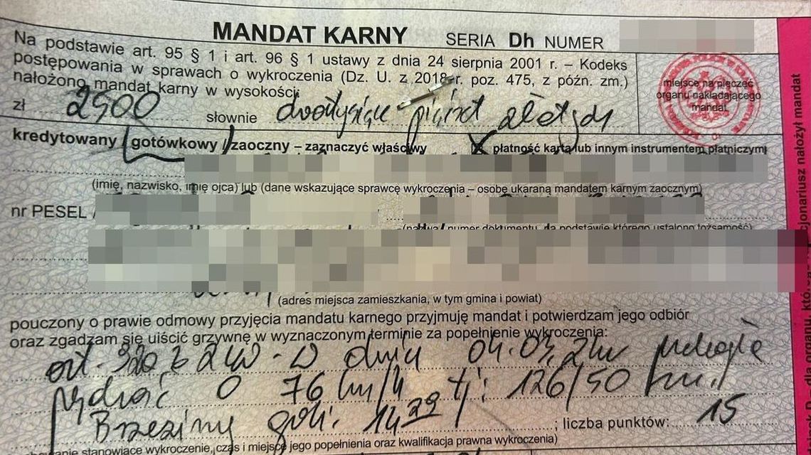 Ponad dwukrotnie przekroczyła prędkość. Teraz nieprędko wróci za kółko 