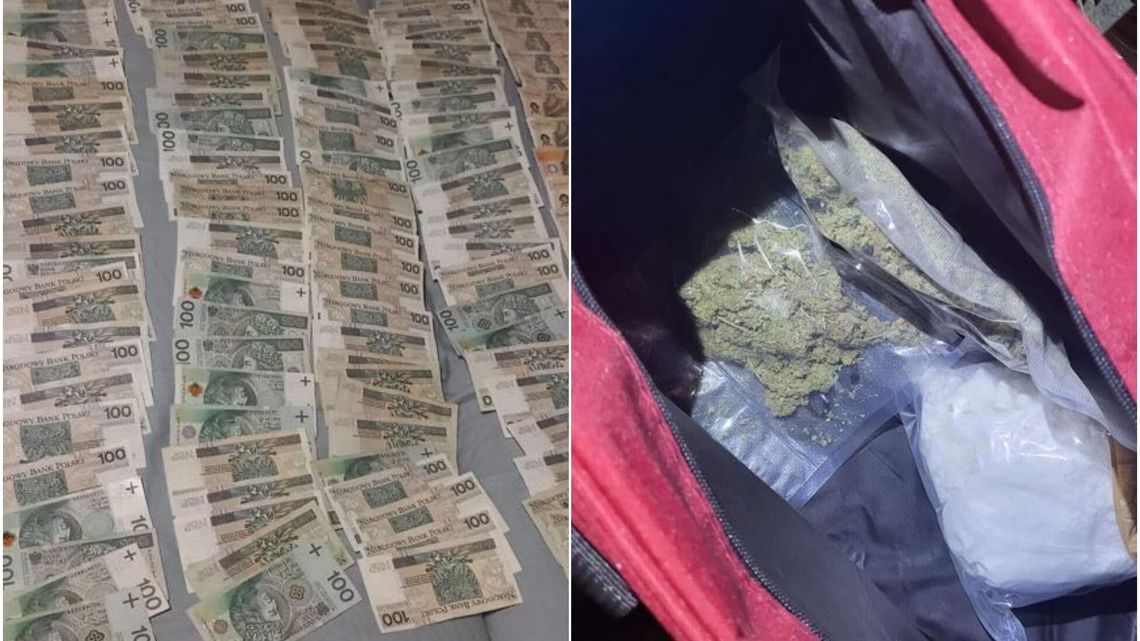 Ponad kilogram narkotyków i kilka tysięcy zł zabezpieczyli świdniccy policjanci