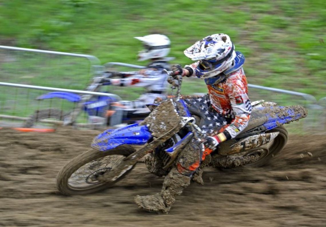 Popisy Macieja Więckowskiego podczas Otwartych Mistrzostw Lubelszczyzny w motocrossie 