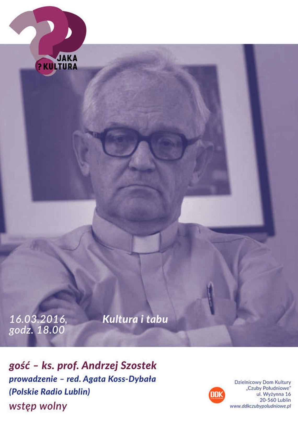 Porozmawiają o kulturze w DDK Czuby Południowe