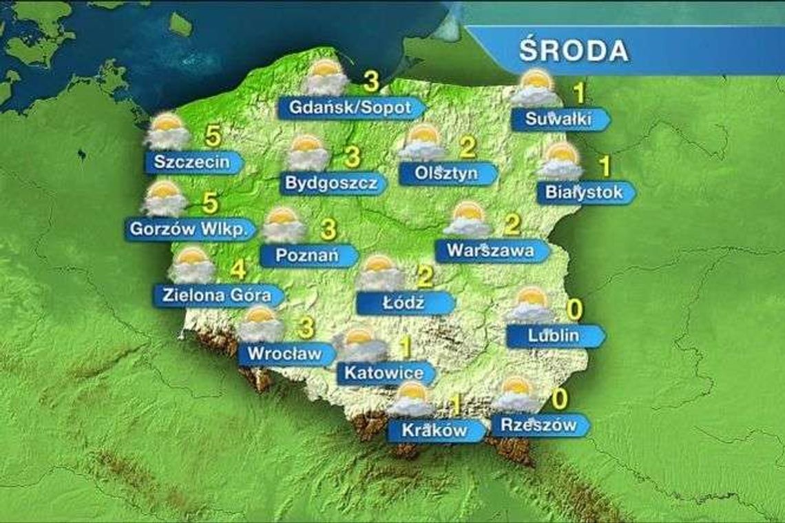 Porywisty wiatr i opady śniegu na wschodzie Polski