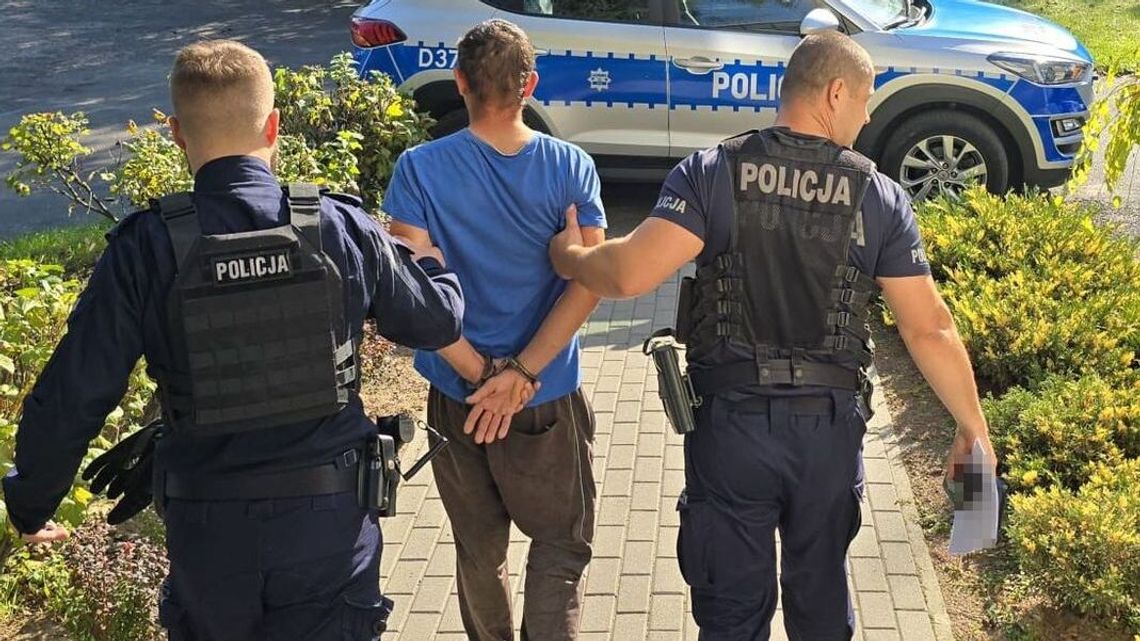 Poszukiwany za ciepło się ubrał. Zwrócił na siebie uwagę