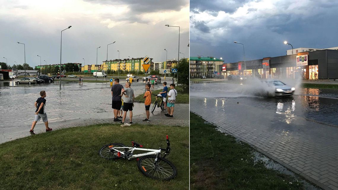 Potężna burza na północy woj. lubelskiego. Zalane ulice, połamane drzewa