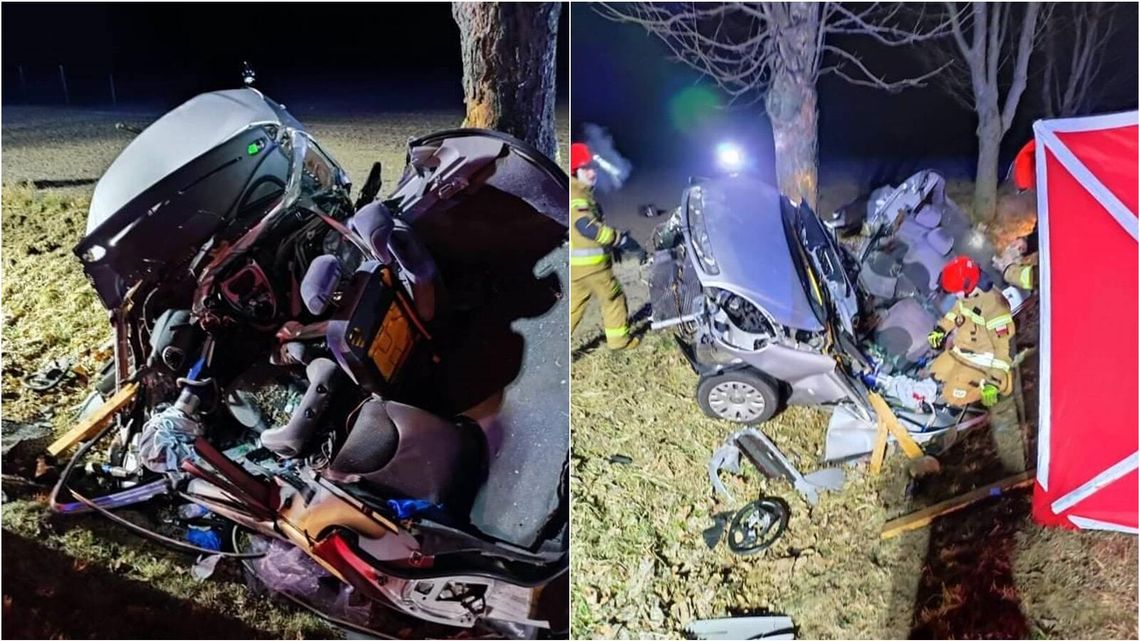 Potworny wypadek na drodze wojewódzkiej. Młody kierowca zginął na miejscu Potworny wypadek na drodze wojewódzkiej. Młody kierowca zginął na miejscu