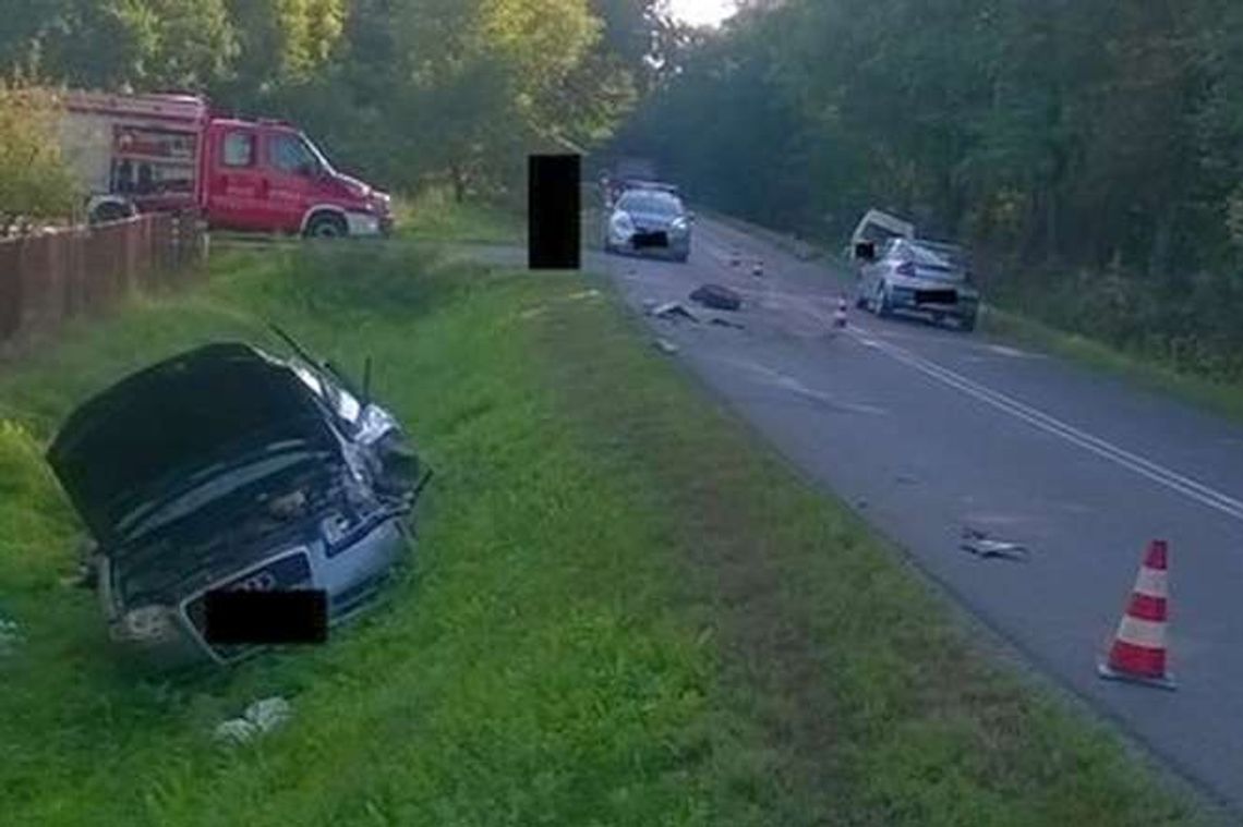 Poważny wypadek na DK74. Kierowca zasnął? (zdjęcia)