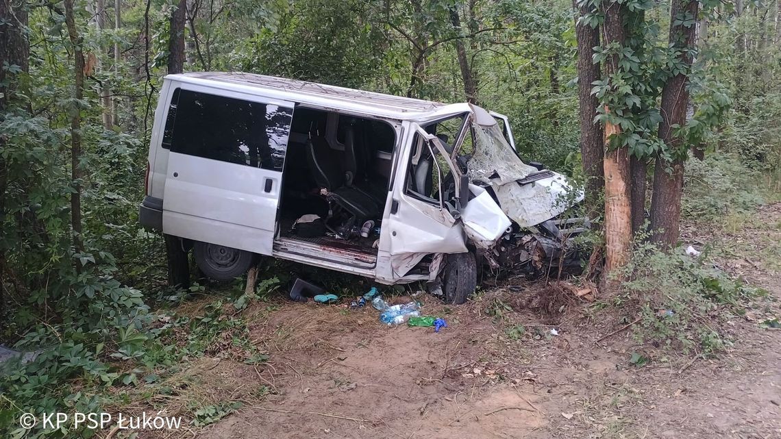 Poważny wypadek w gminie Trzebieszów – dziewięć osób rannych