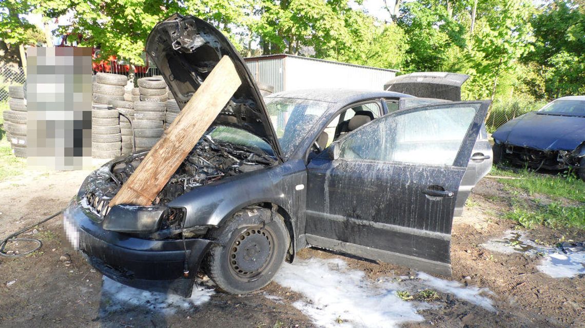 Powiat lubartowski: Spłonął samochód wyposażony w instalację gazową