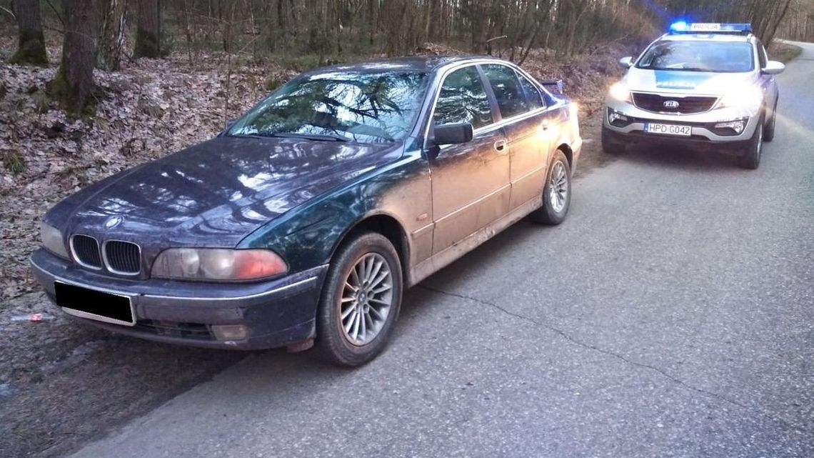 Powiat radzyński. Z piwem w ręku za kierownicą BMW