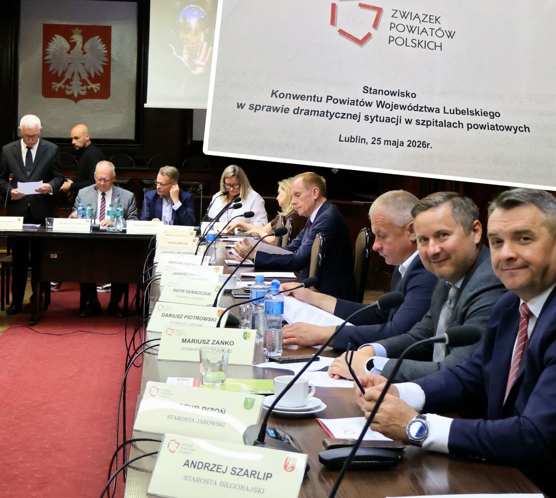 Powiatowe szpitale pod ścianą. Samorządowcy alarmują: bez pieniędzy system zacznie pękać lokalnie Konwent Powiatów Województwa Lubelskiego