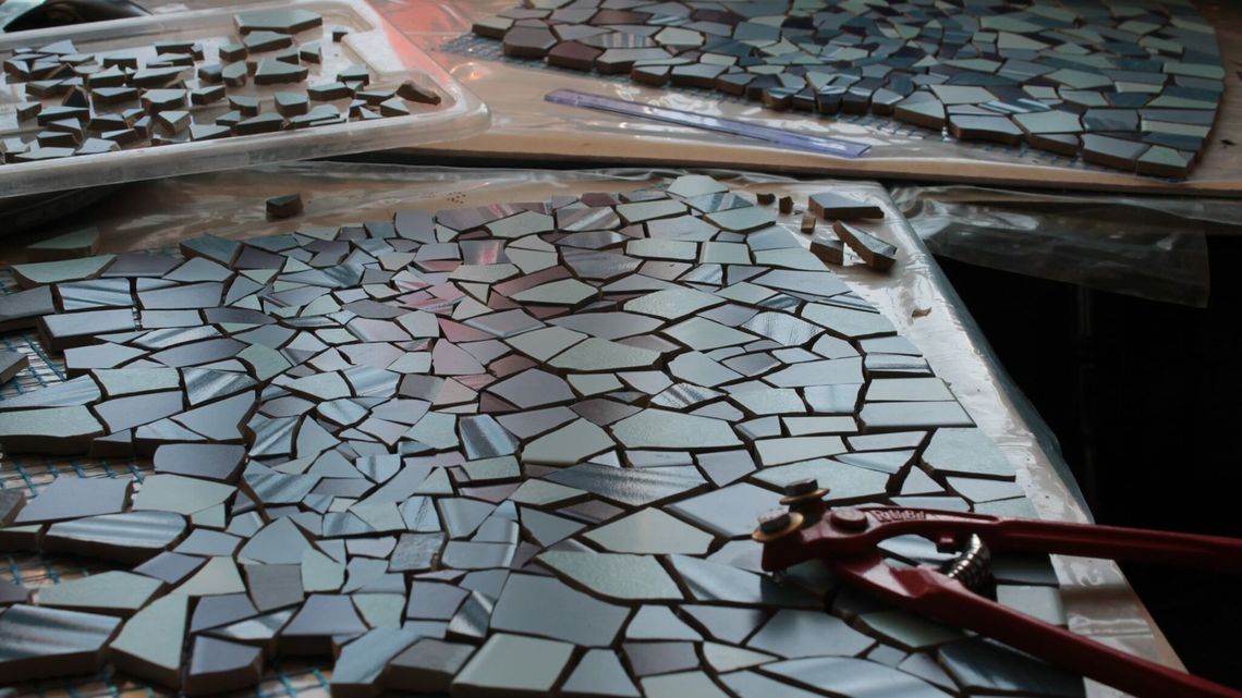 Powstanie artystyczna mozaika na Sławinie