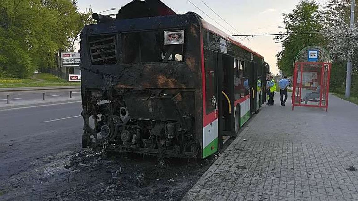Pożar autobusu w Lublinie. Nie ma rannych osób