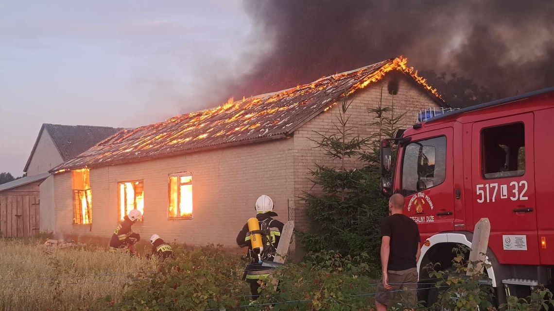 Pożar budynku gospodarczego. Straty oszacowano na 150 tys. zł