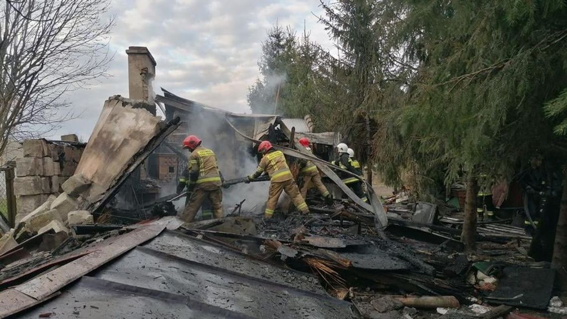 Pożar domu w Hiniszowie. Nie ma czego odbudowywać