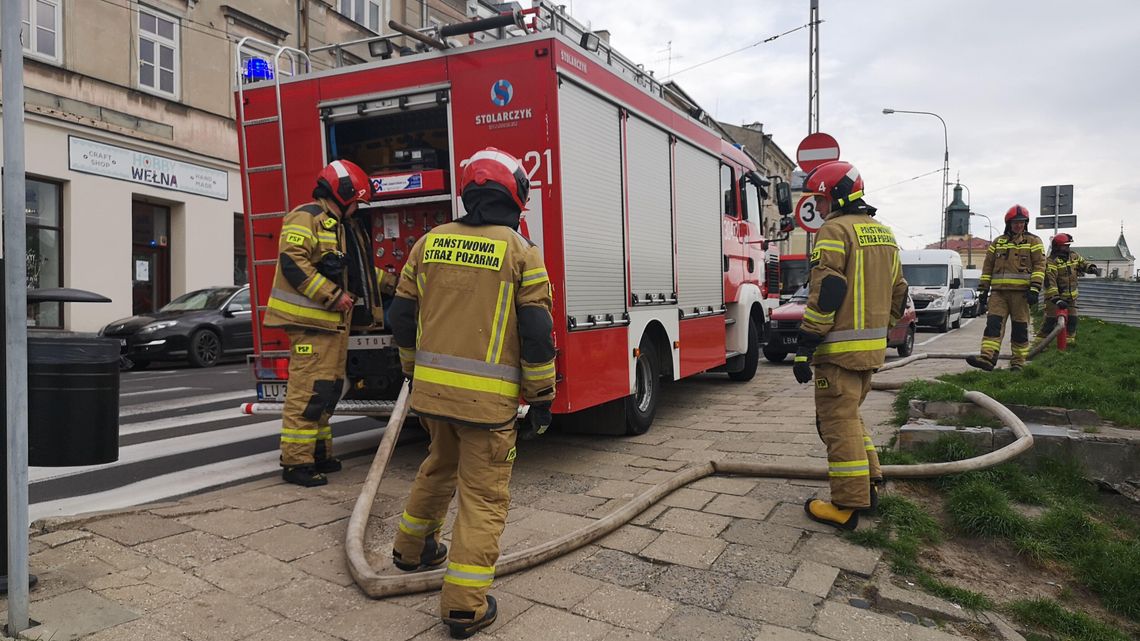 Pożar na Starym Mieście w Lublinie