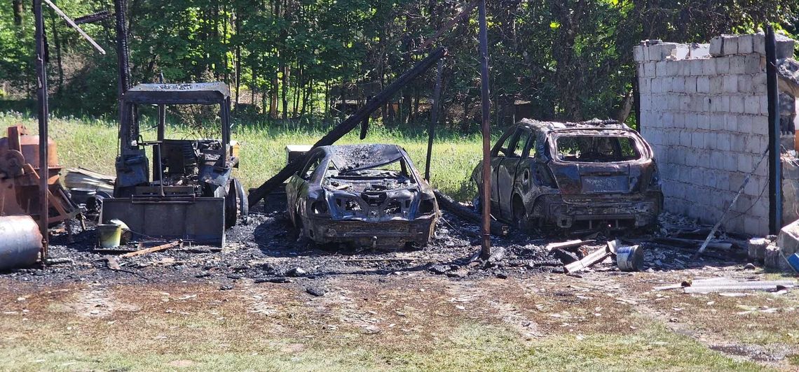 Pożar pod Krasnobrodem. Ogień strawił wszystko Pożar pod Krasnobrodem. Ogień strawił wszystko