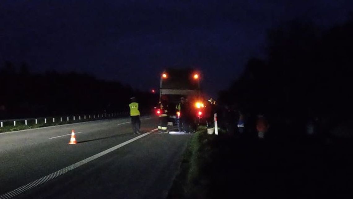 Pożar w autobusie na S17. Jechało nim 35 osób Pożar w autobusie na S17. Jechało nim 35 osób