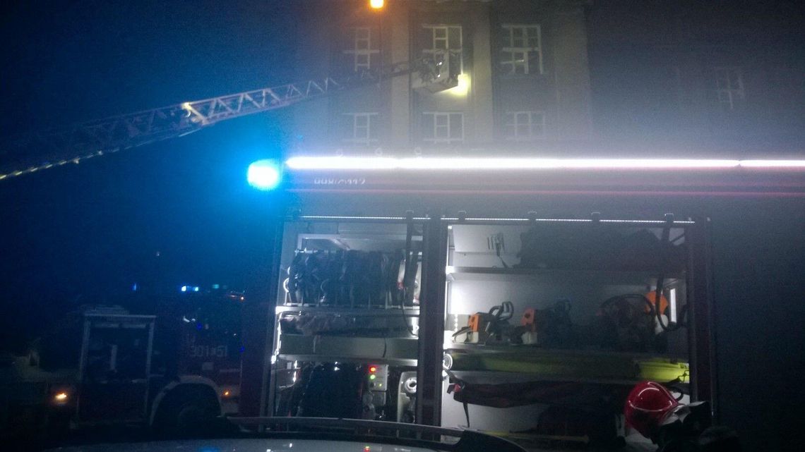 Pożar w dawnej szkole przy ul. Spokojnej w Lublinie 