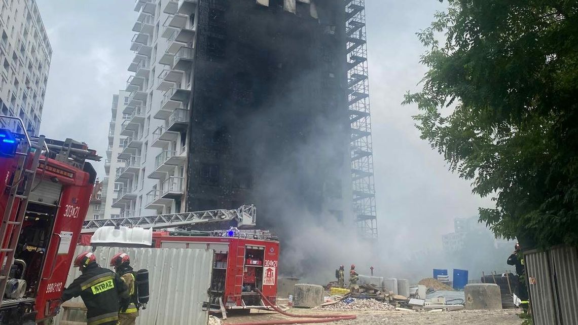 Pożar w Lublinie. Kłęby dymu nad miastem