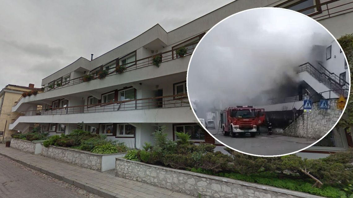 Pożar znanego budynku tuż obok Rynku w Kazimierzu Dolnym. Nie żyje kobieta [wideo]