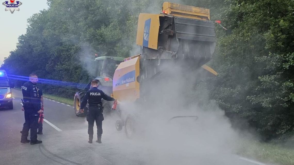 Prasa stanęła w ogniu. Pomogli policjanci wracający z meczu