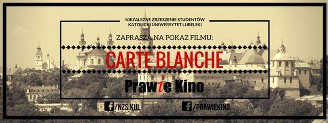 Prawie Kino: pokaz filmu "Carte Blanche"