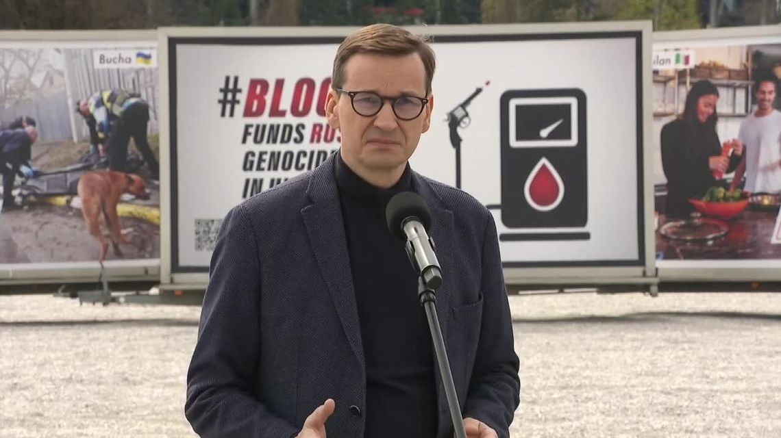 Premier ogłosił akcję billboardową "#StopRussiaNow", która pojawi się w europejskich miastach