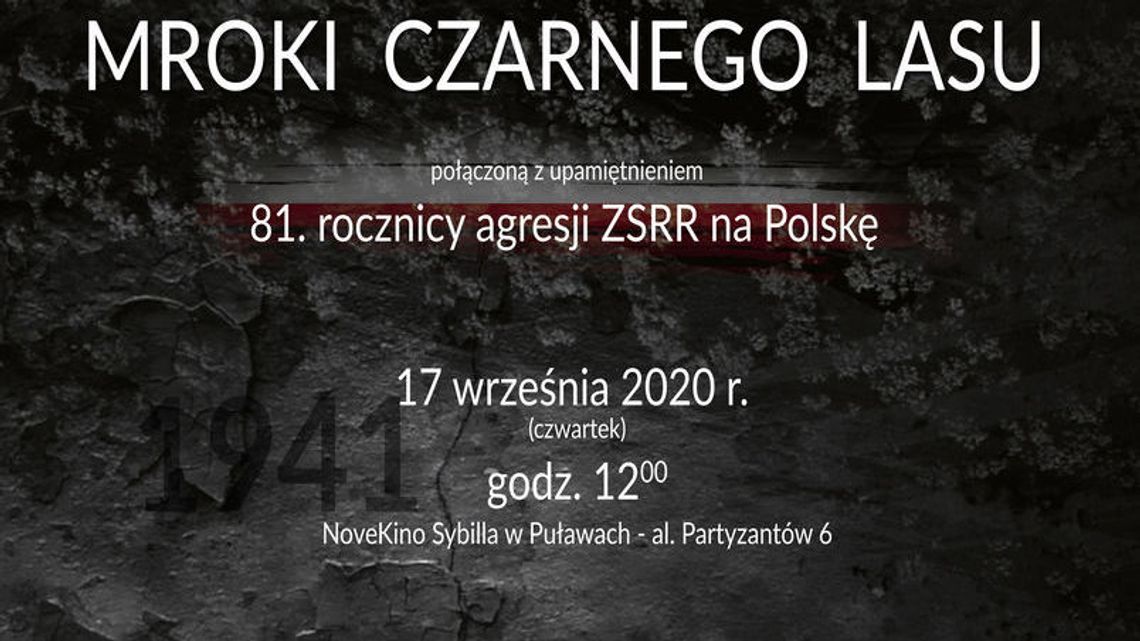 Premiera filmu realizowanego w Puławach - "Mroki Czarnego Lasu"
