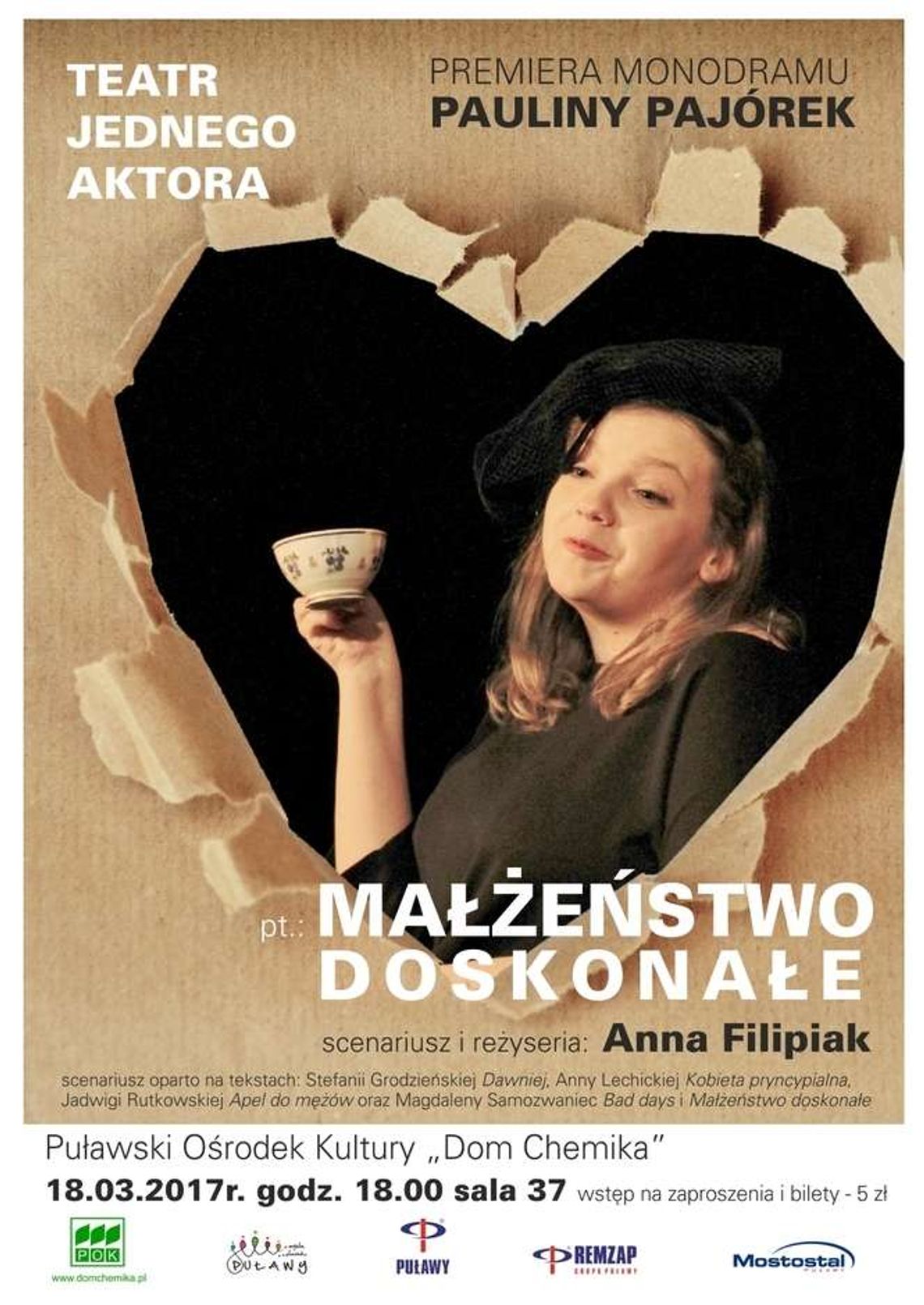 Premiera monodramu "Małżeństwo doskonałe" w Puławach Premiera monodramu "Małżeństwo doskonałe" w Puławach