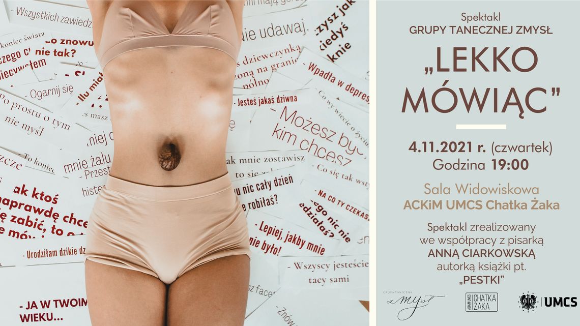 Premiera spektaklu "Lekko mówiąc" w Chatce Żaka