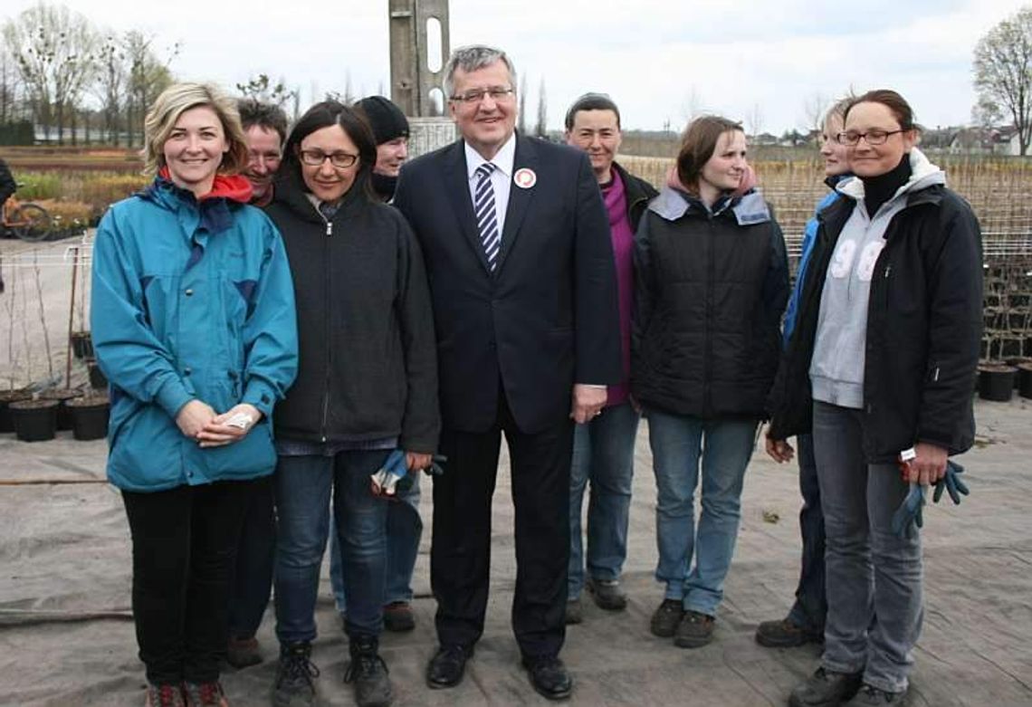 Prezydent Komorowski w gospodarstwie w Końskowoli
