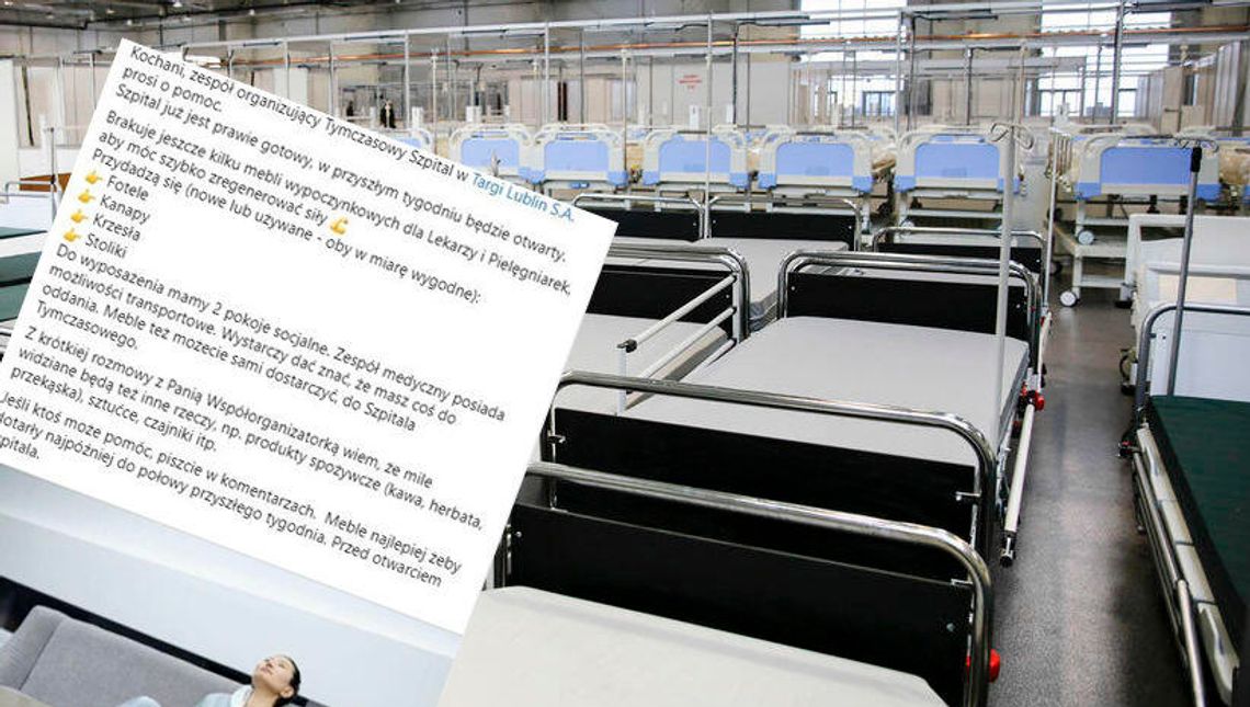 Proszą o meble do szpitala w Lublinie, który powstaje za miliony złotych 