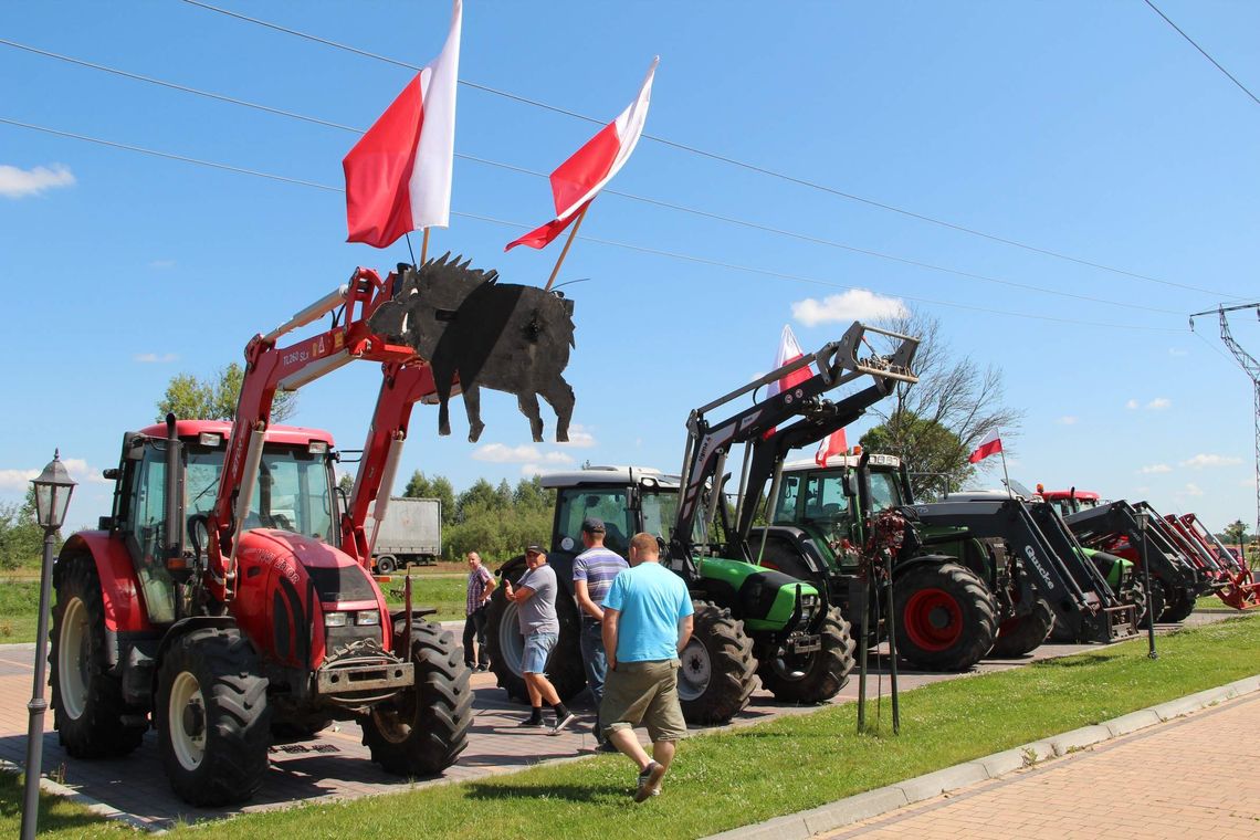 Protest rolników na krajowej "dwójce: "Odstrzał dzika korzyścią dla rolnika (zdjęcia)