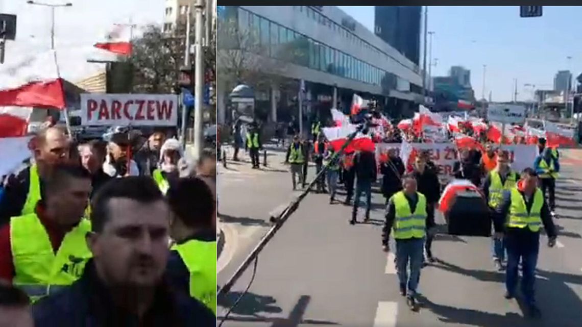 Protest rolników w centrum Warszawy. Zablokowali stolicę [wideo]