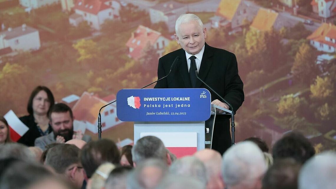 Przedwyborcza ofensywa PiS. Prezes Jarosław Kaczyński w Janowie Lubelskim