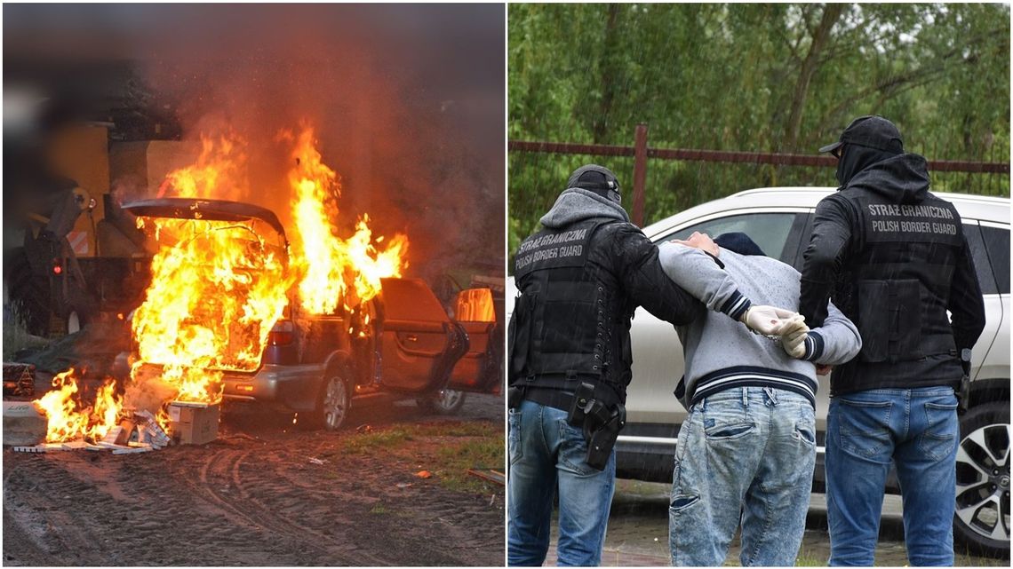Przemytnicy wpadli na gorącym uczynku. Chcieli spalić nielegalny towar [zdjęcia]