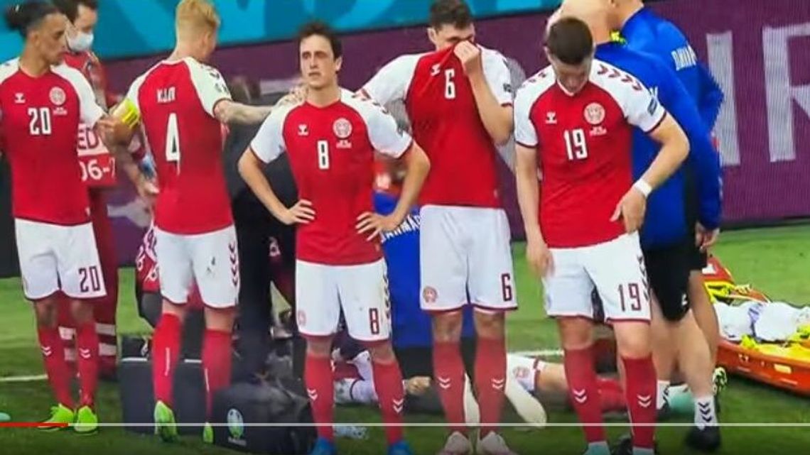 Przerwany mecz Dania-Finlandia na EURO. Reanimacja Christiana Eriksena