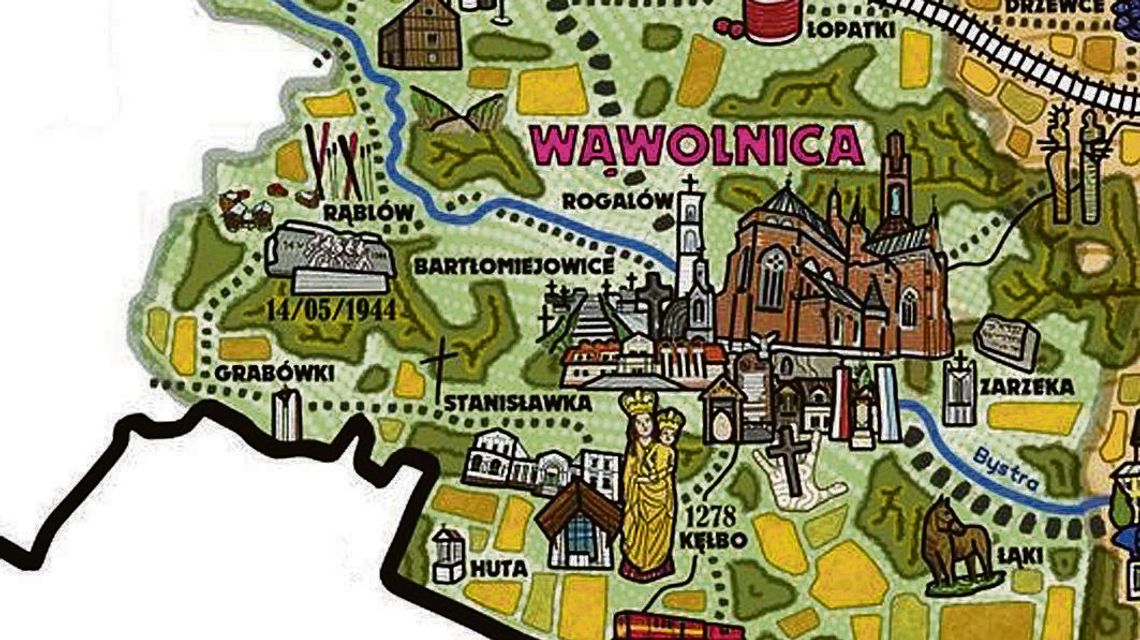 Przyszła pora na Wąwolnicę. Domicjan Grabowski namalował kolejną mapę Przyszła pora na Wąwolnicę. Domicjan Grabowski namalował kolejną mapę